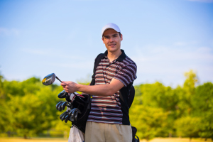 Doug selects his club